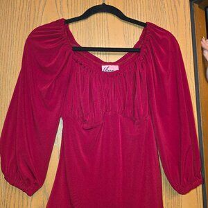 Vixen by Micheline Pitt Dark Rose Vacation Top Small